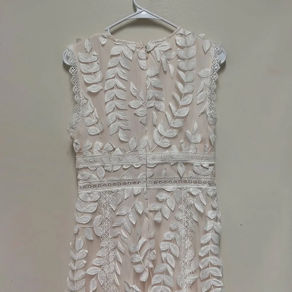 Just Me Ivory Lace Midi Dress - Picture 6 of 10